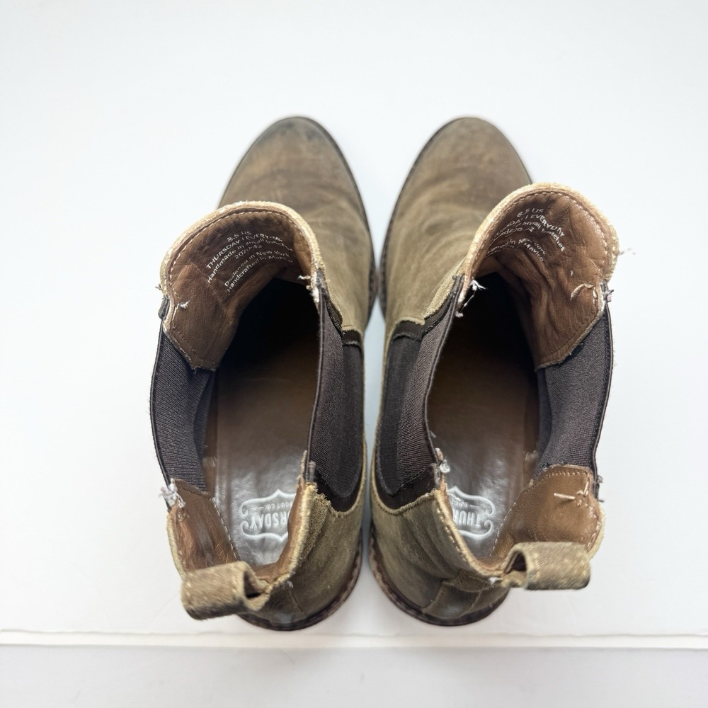 Thursday Boots Womens Chelsea Boot 8.5 Knockout Matte Leather Brown Chunky Block - Picture 10 of 10